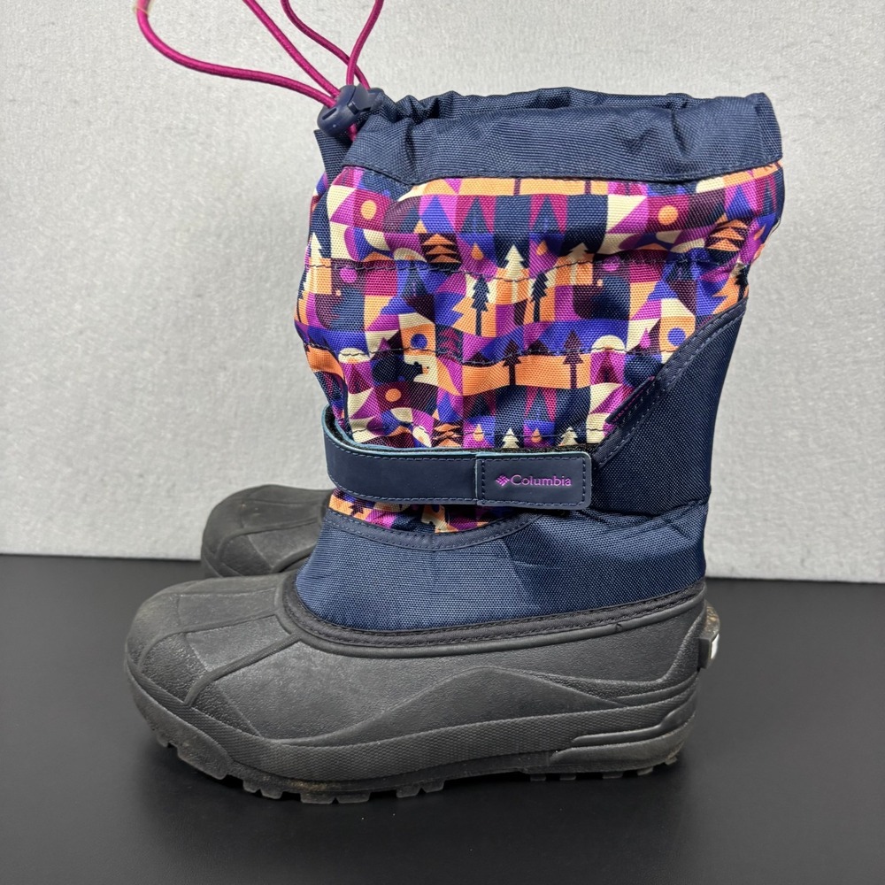 Columbia Powderbug Plus II Print Snow Boots Unisex Youth‎ Size 5 Girls Winter